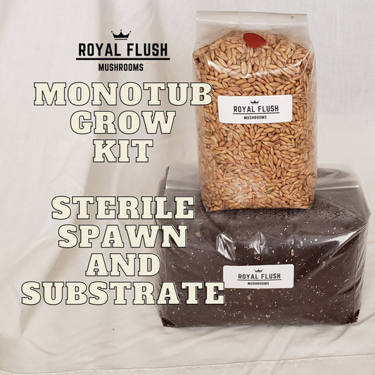 Monotub Kit - Sterile Spawn and Substrate Kit - Just Add Spores