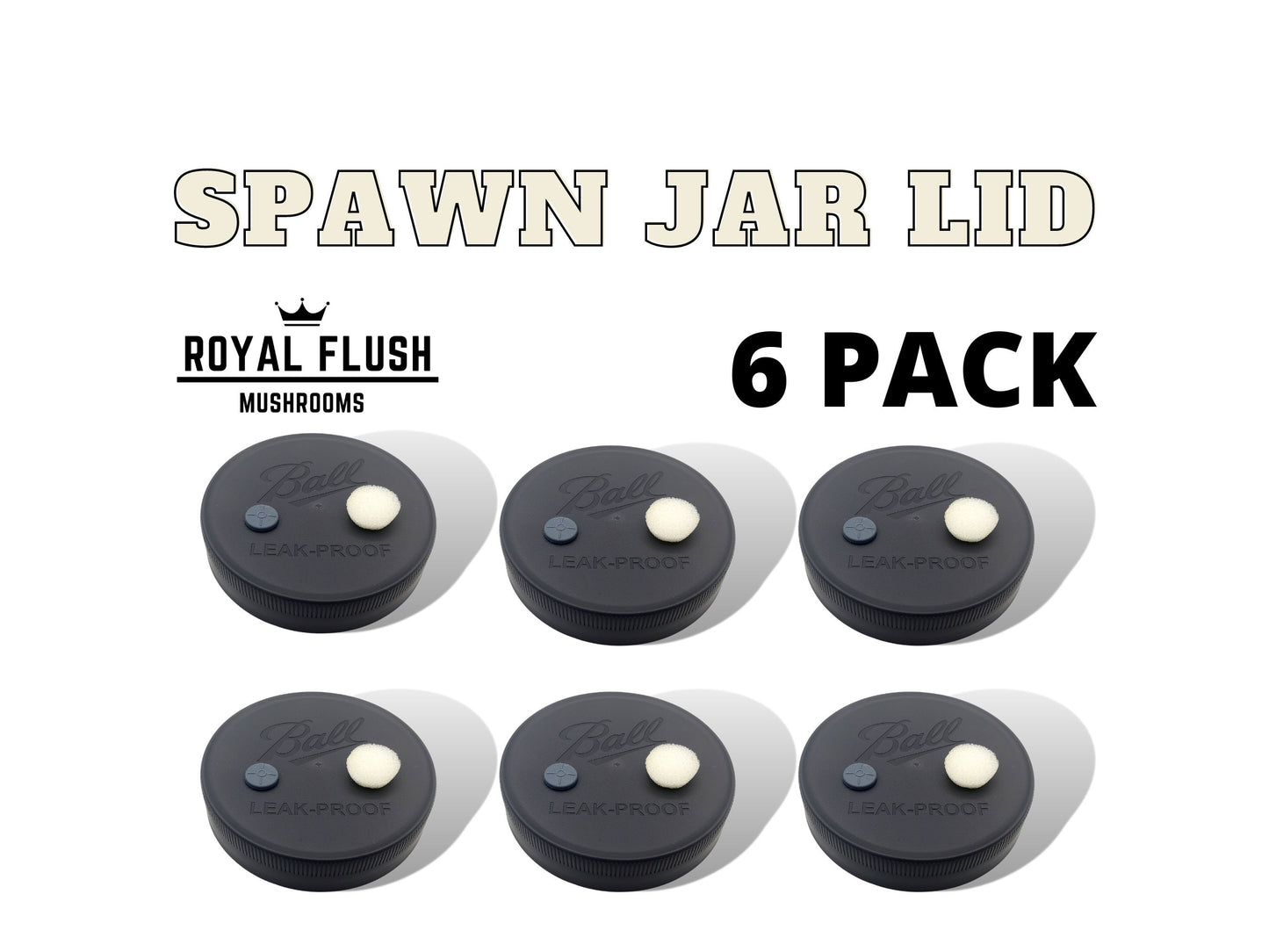 Spawn Jar Lid 6Pack - Autoclavable