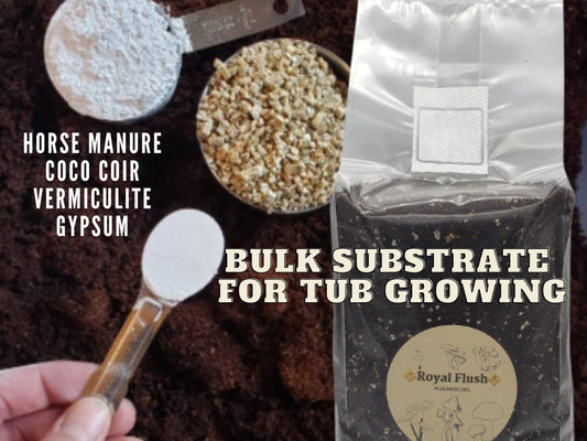 Bulk Substrate For Tub Growing - Horse Manure, Coco Coir, Vermiculite and Gypsum
