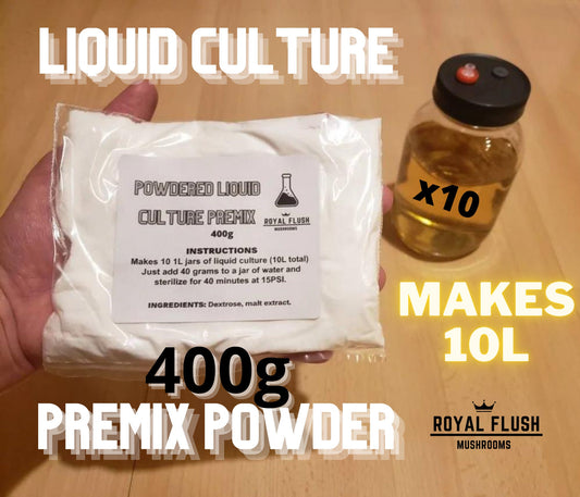 Powdered Liquid Culture PreMix (Makes 10L) - Just Add Water